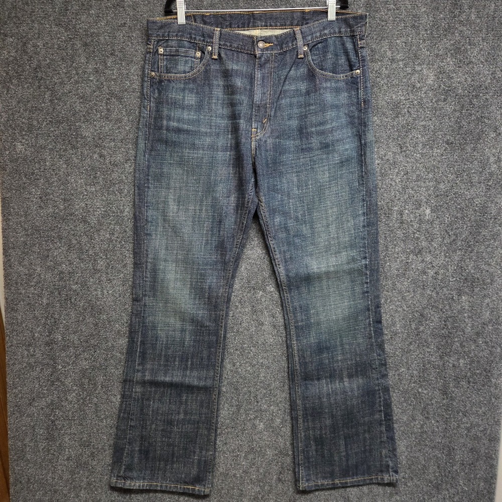 Levi's 527 Jeans Mens 38x32 Slim Bootcut Dark Wash Blue Denim 100% Cotton